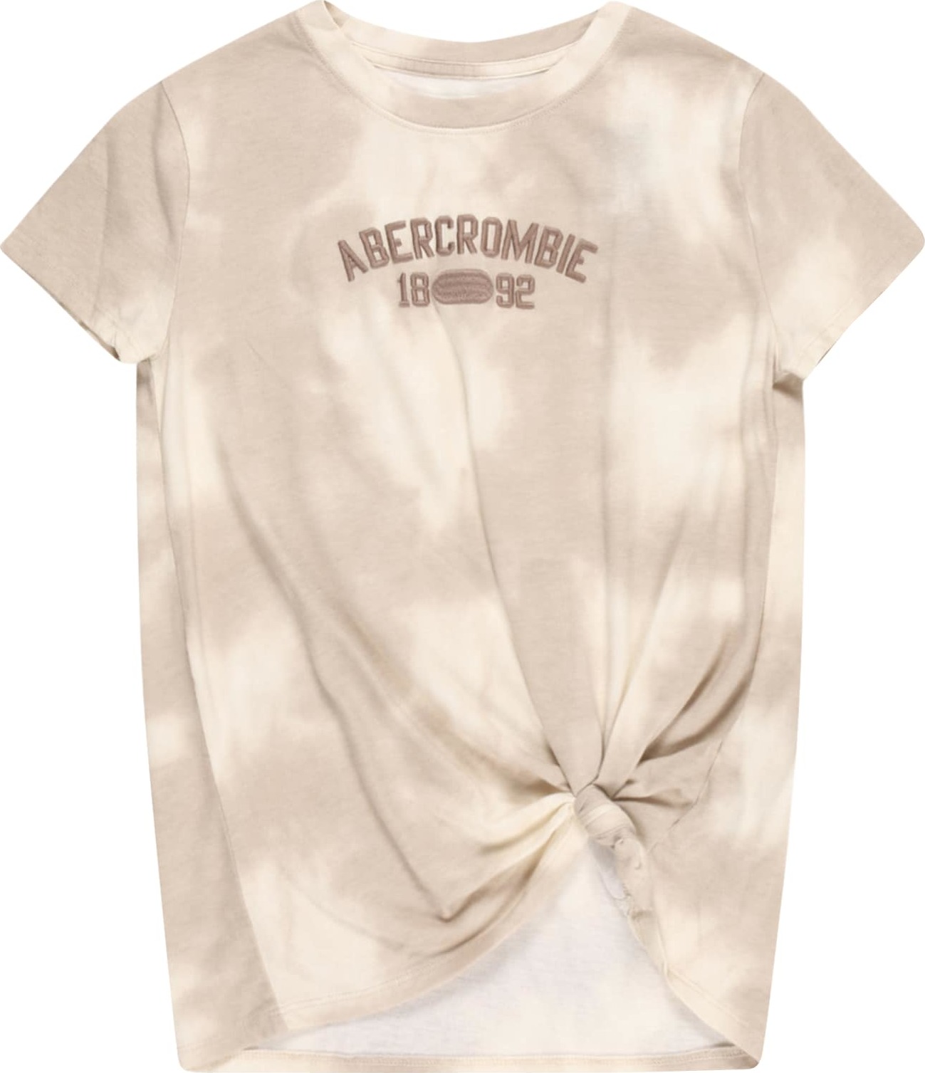 Abercrombie & Fitch Tričko krémová / světle hnědá