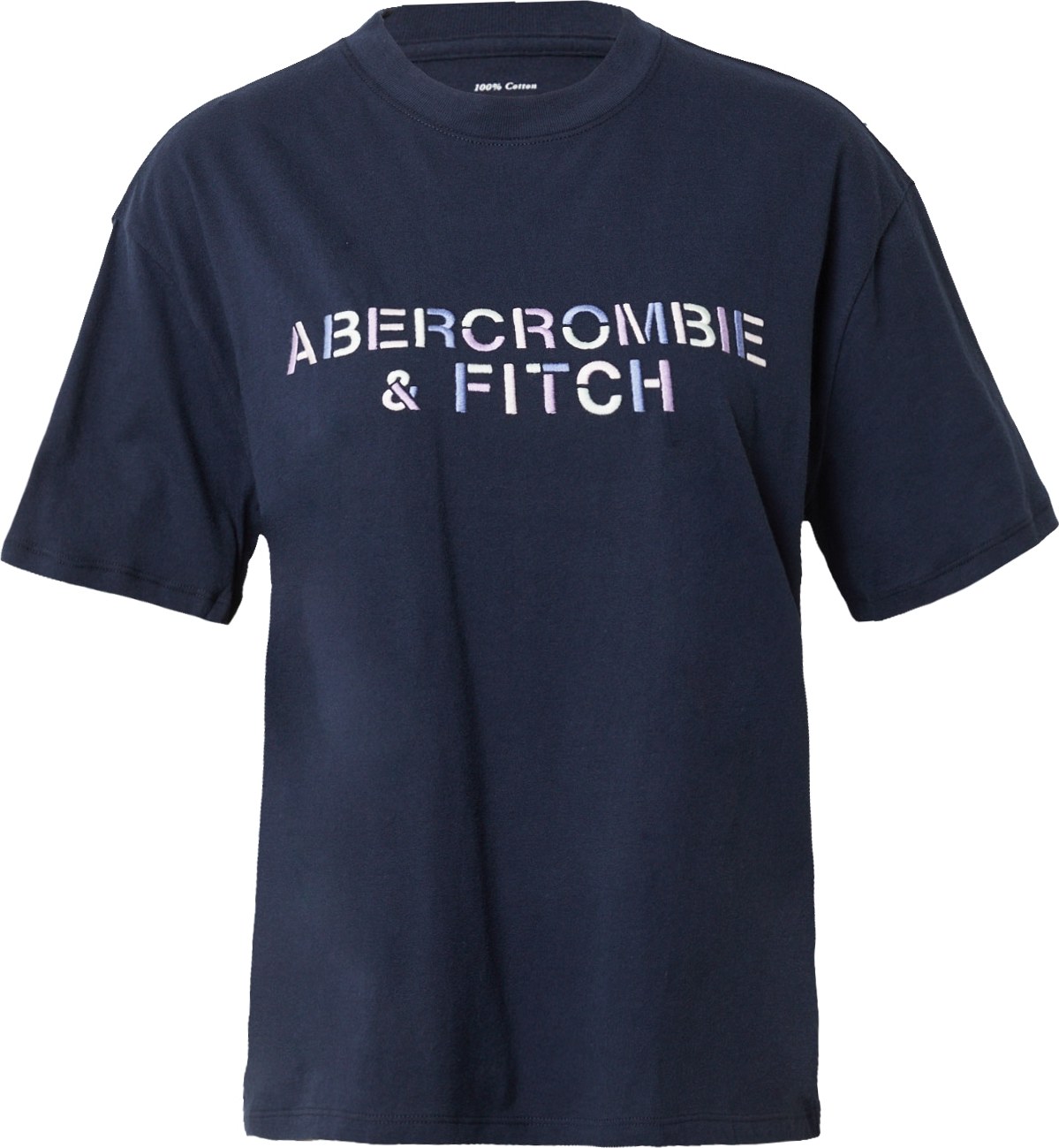 Abercrombie & Fitch Tričko noční modrá / světlemodrá / bílá