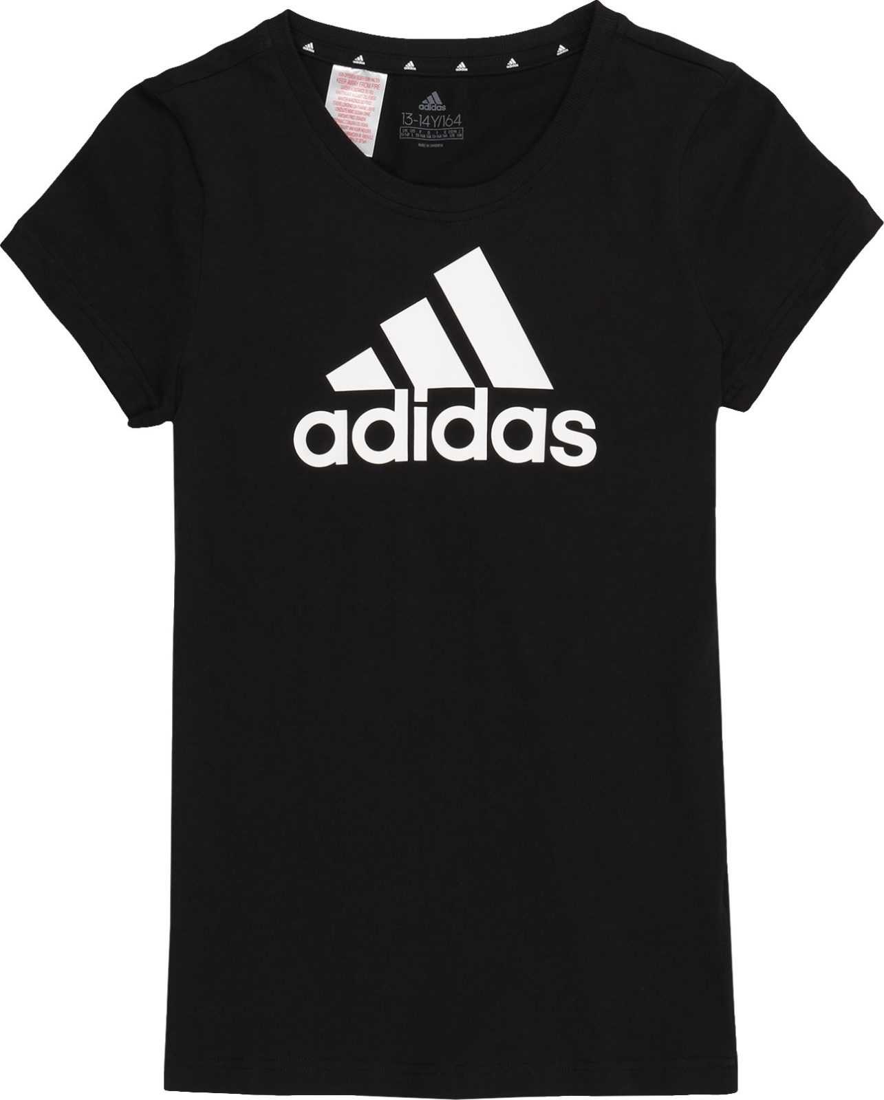 ADIDAS SPORTSWEAR Funkční tričko černá / bílá