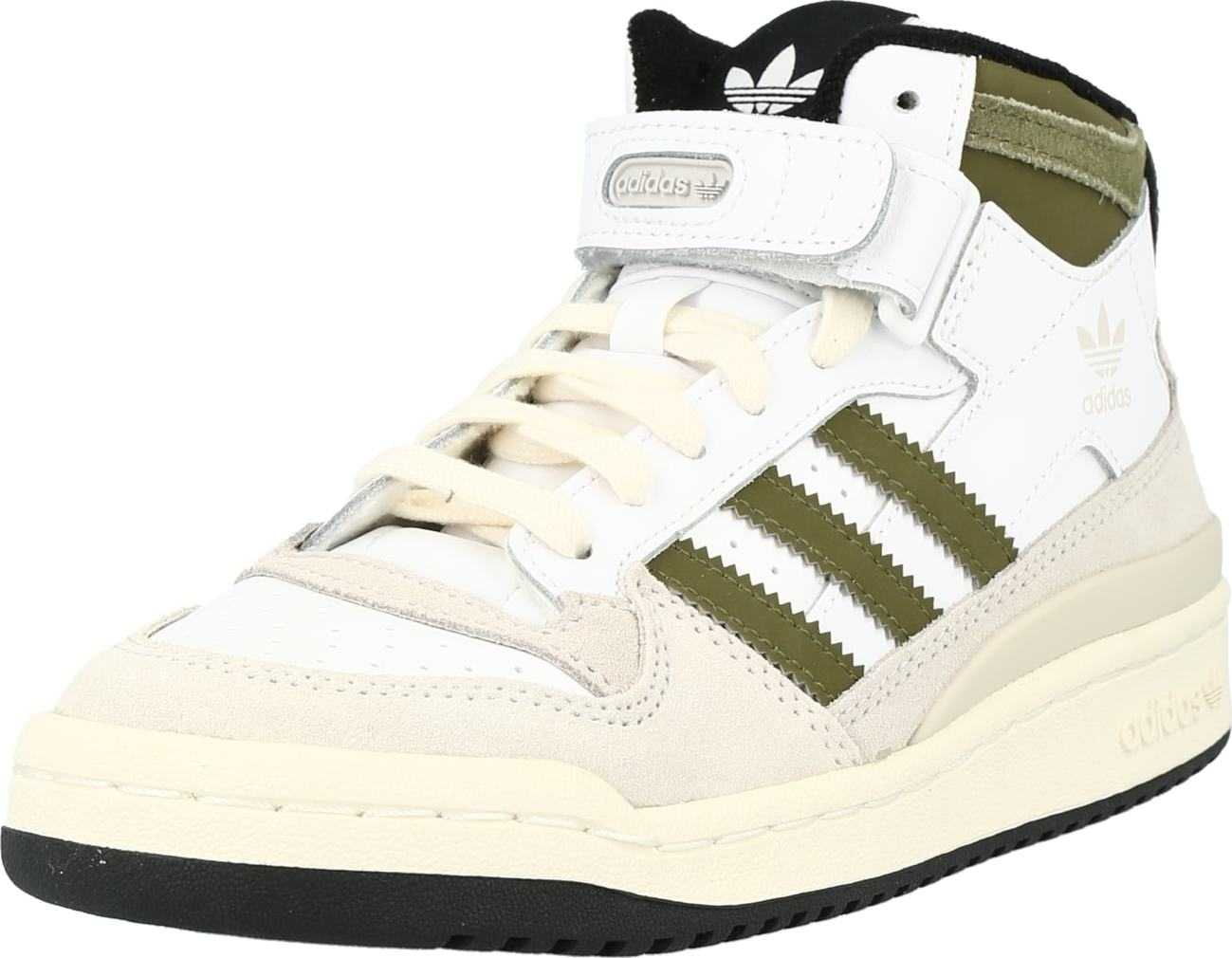 ADIDAS ORIGINALS Kotníkové tenisky 'FORUM' světle šedá / khaki / černá / bílá