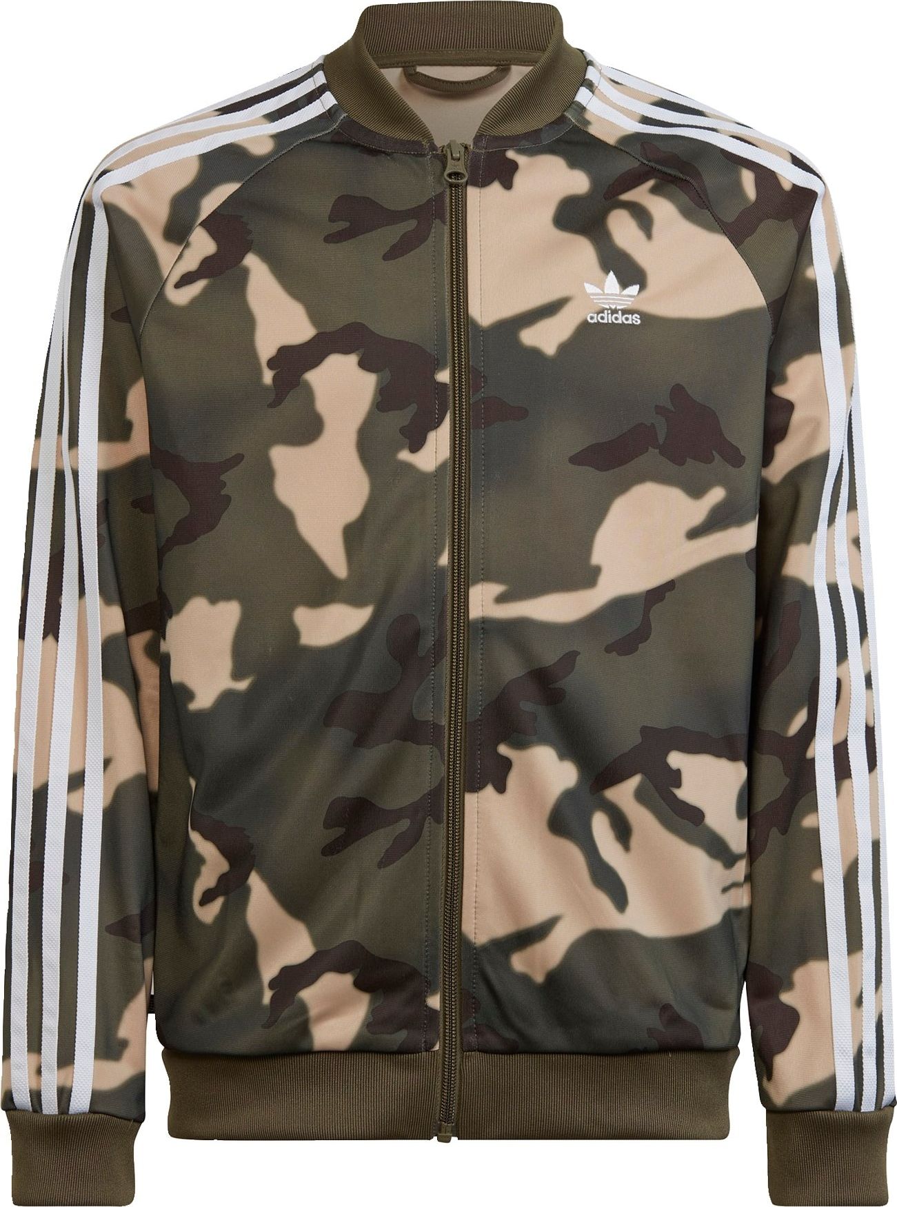 ADIDAS ORIGINALS Mikina béžová / khaki / tmavě zelená