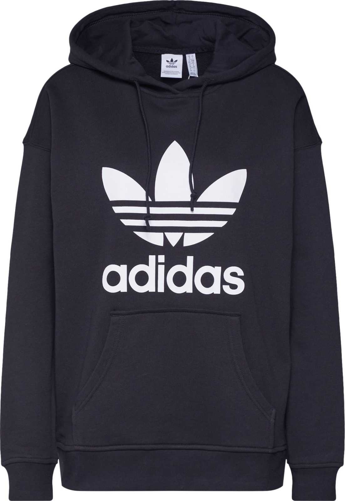 ADIDAS ORIGINALS Mikina černá / bílá