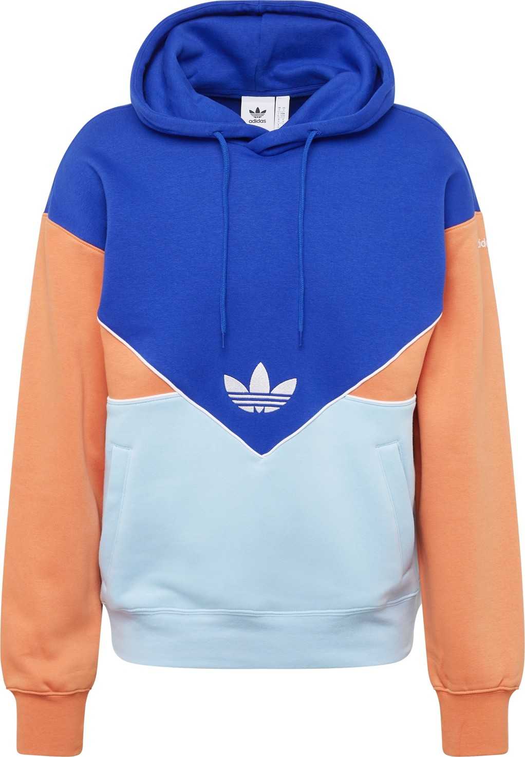 ADIDAS ORIGINALS Mikina modrá / světlemodrá / broskvová / bílá