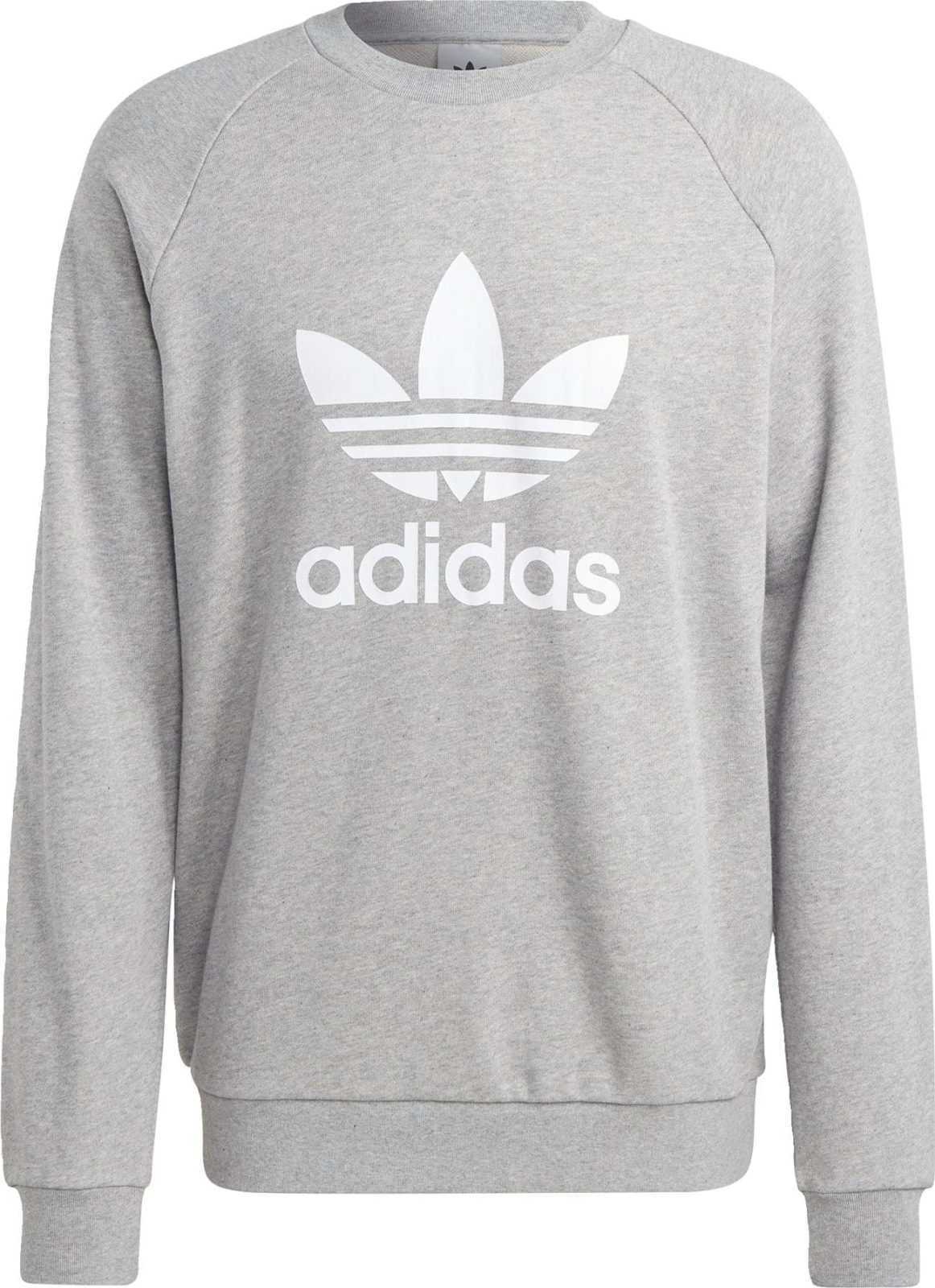 ADIDAS ORIGINALS Mikina šedý melír / bílá