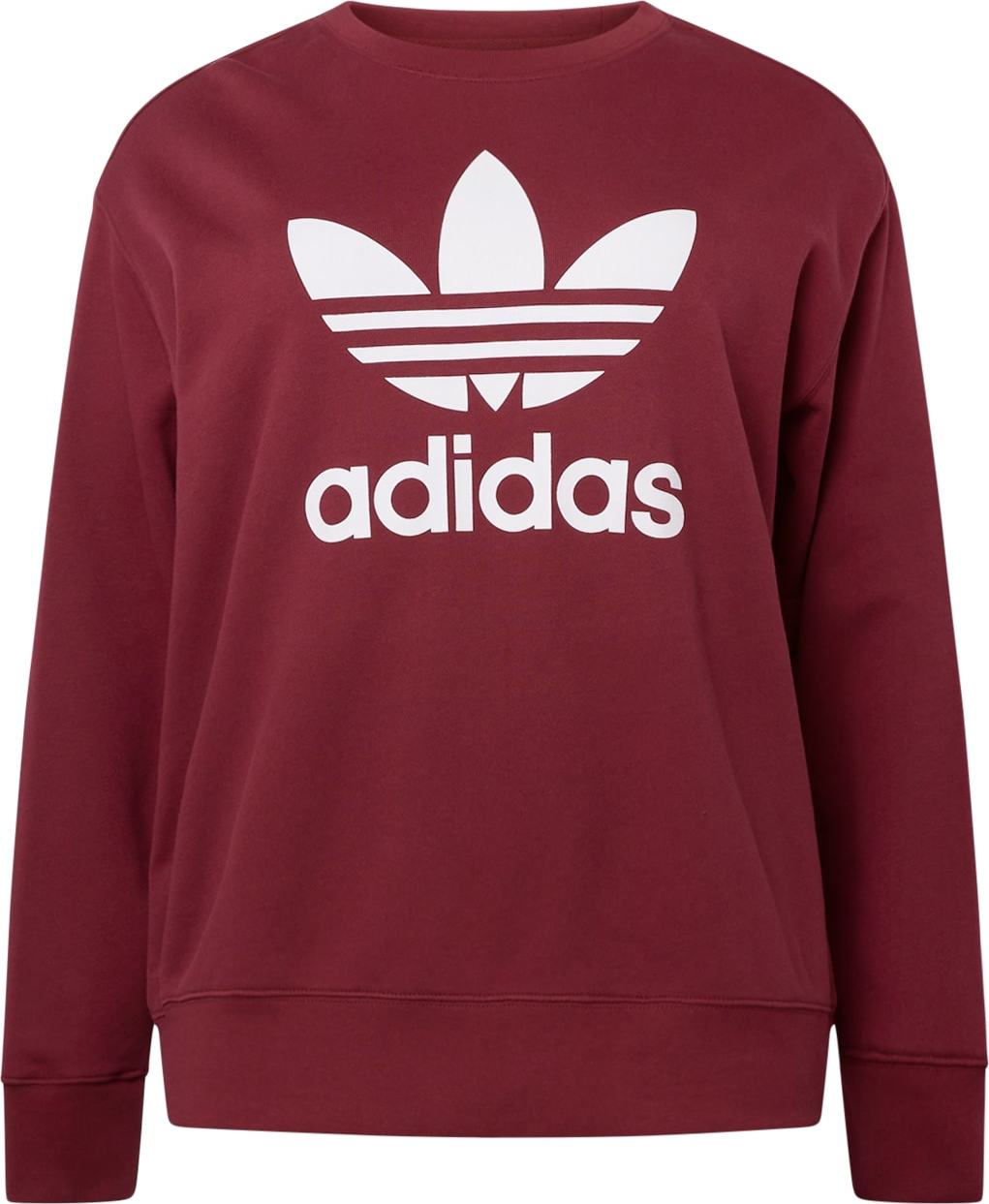 ADIDAS ORIGINALS Mikina vínově červená / bílá