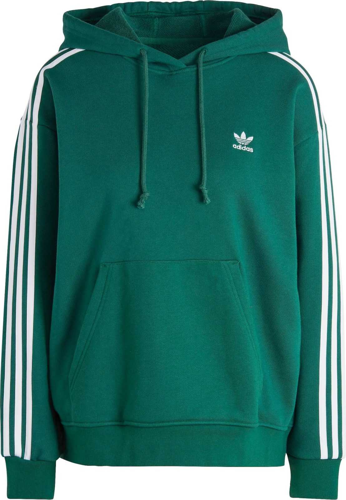 ADIDAS ORIGINALS Mikina smaragdová / bílá