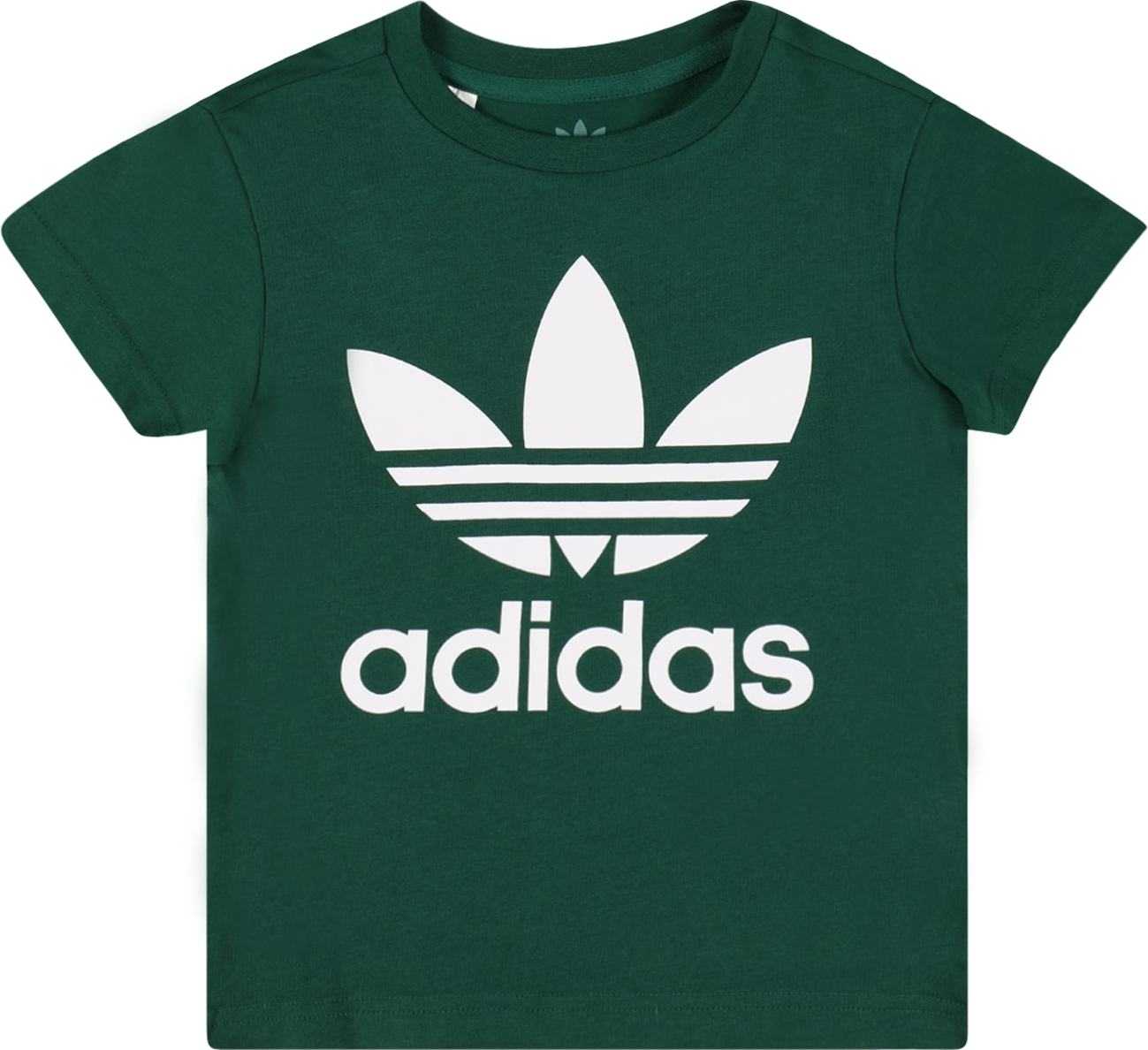 ADIDAS ORIGINALS Tričko tmavě zelená / bílá