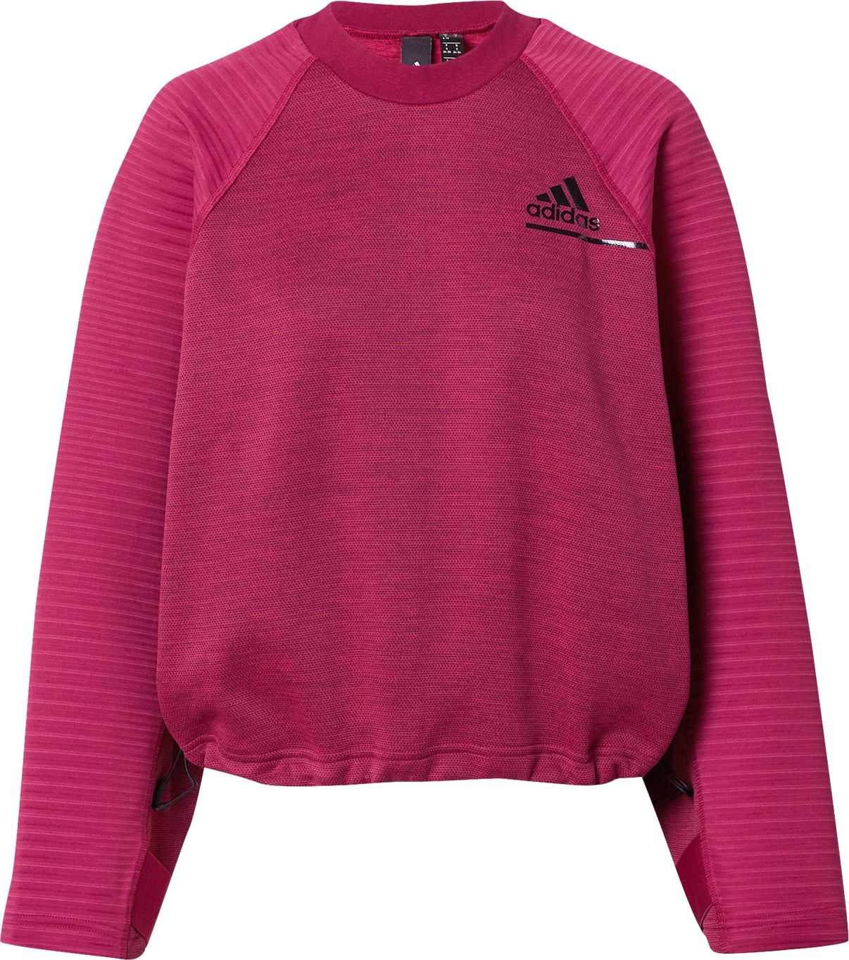 ADIDAS SPORTSWEAR Sportovní mikina tmavě růžová / černá