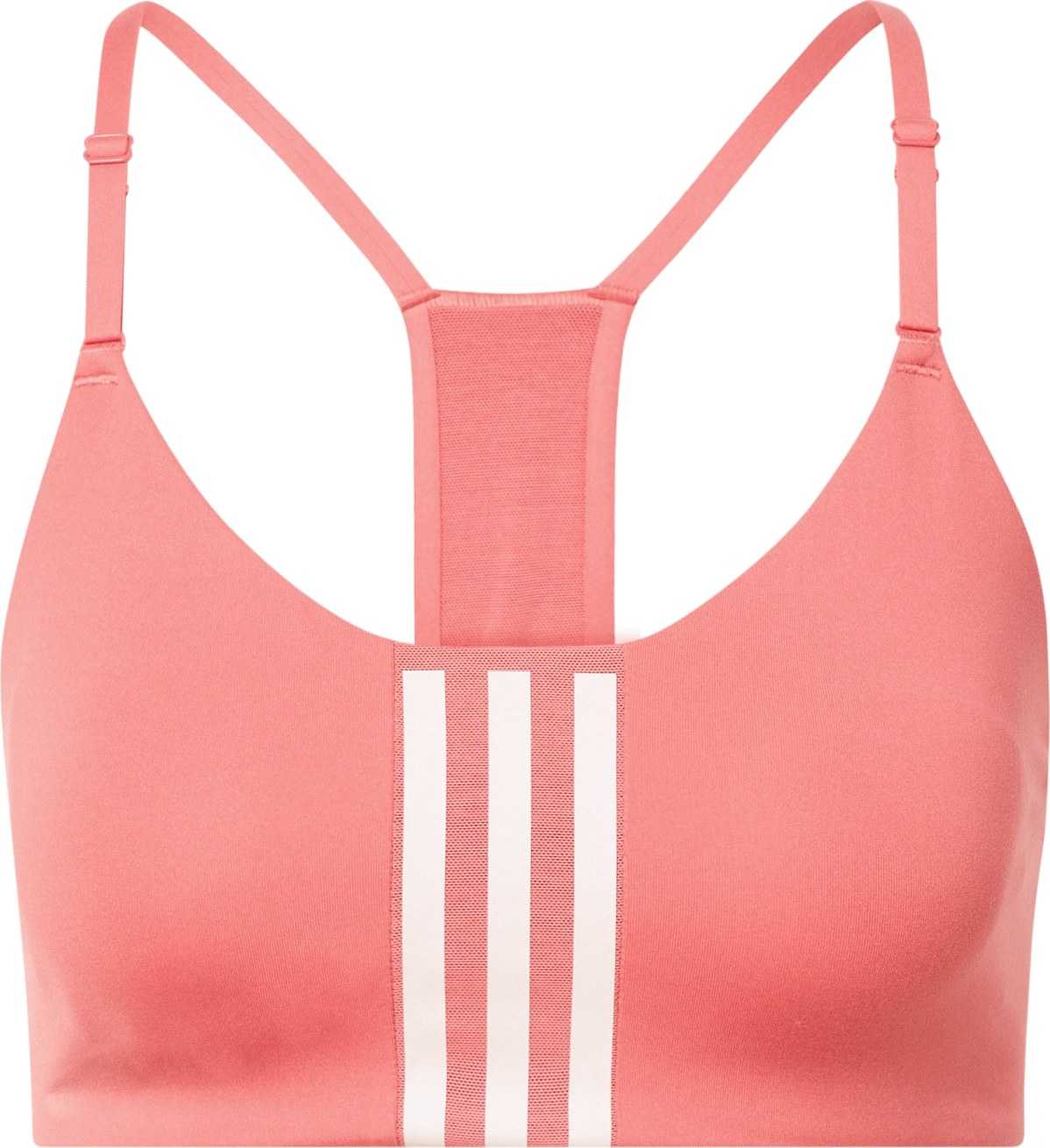 ADIDAS SPORTSWEAR Sportovní podprsenka korálová / bílá