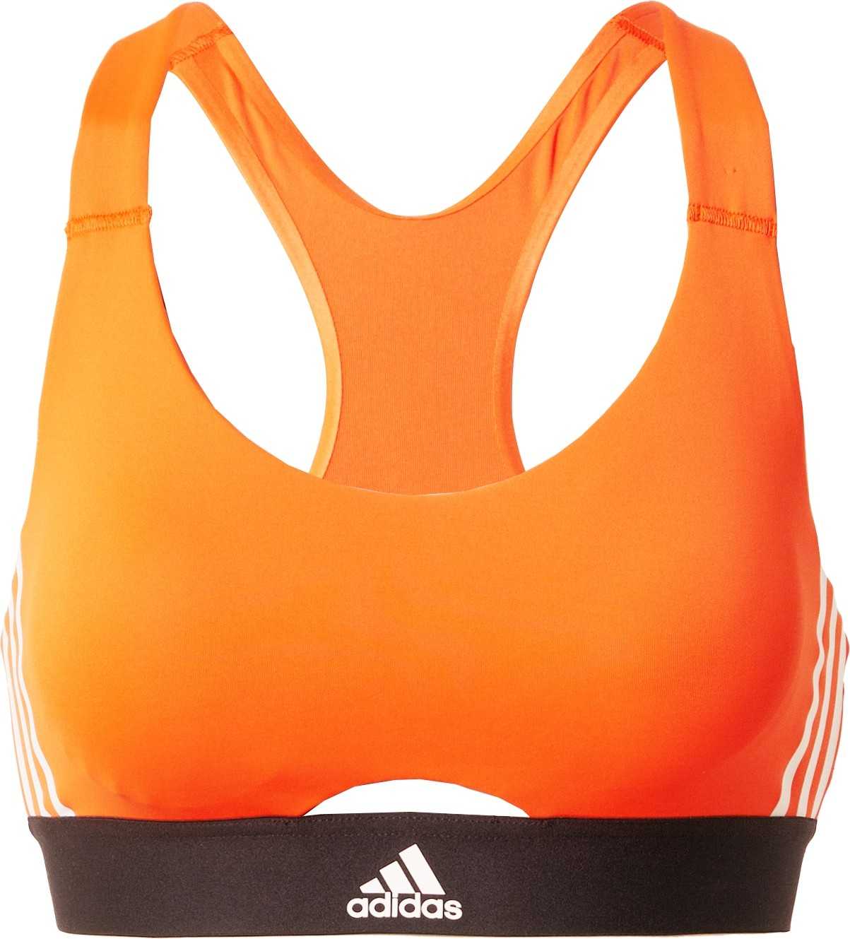 ADIDAS SPORTSWEAR Sportovní podprsenka korálová / černá / bílá