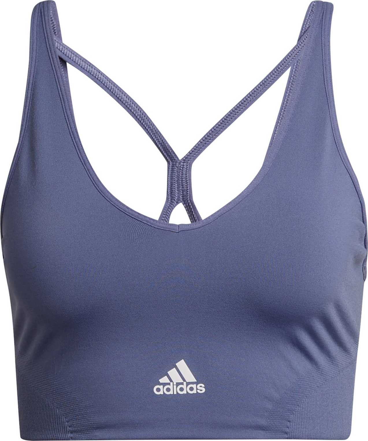 ADIDAS SPORTSWEAR Sportovní podprsenka tmavě fialová / bílá