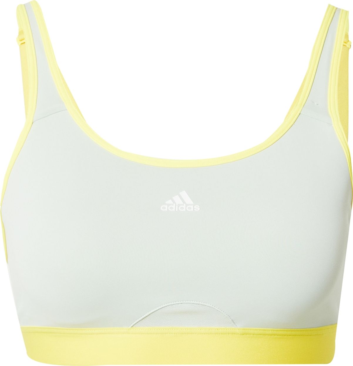 ADIDAS SPORTSWEAR Sportovní podprsenka žlutá / pastelově zelená / bílá