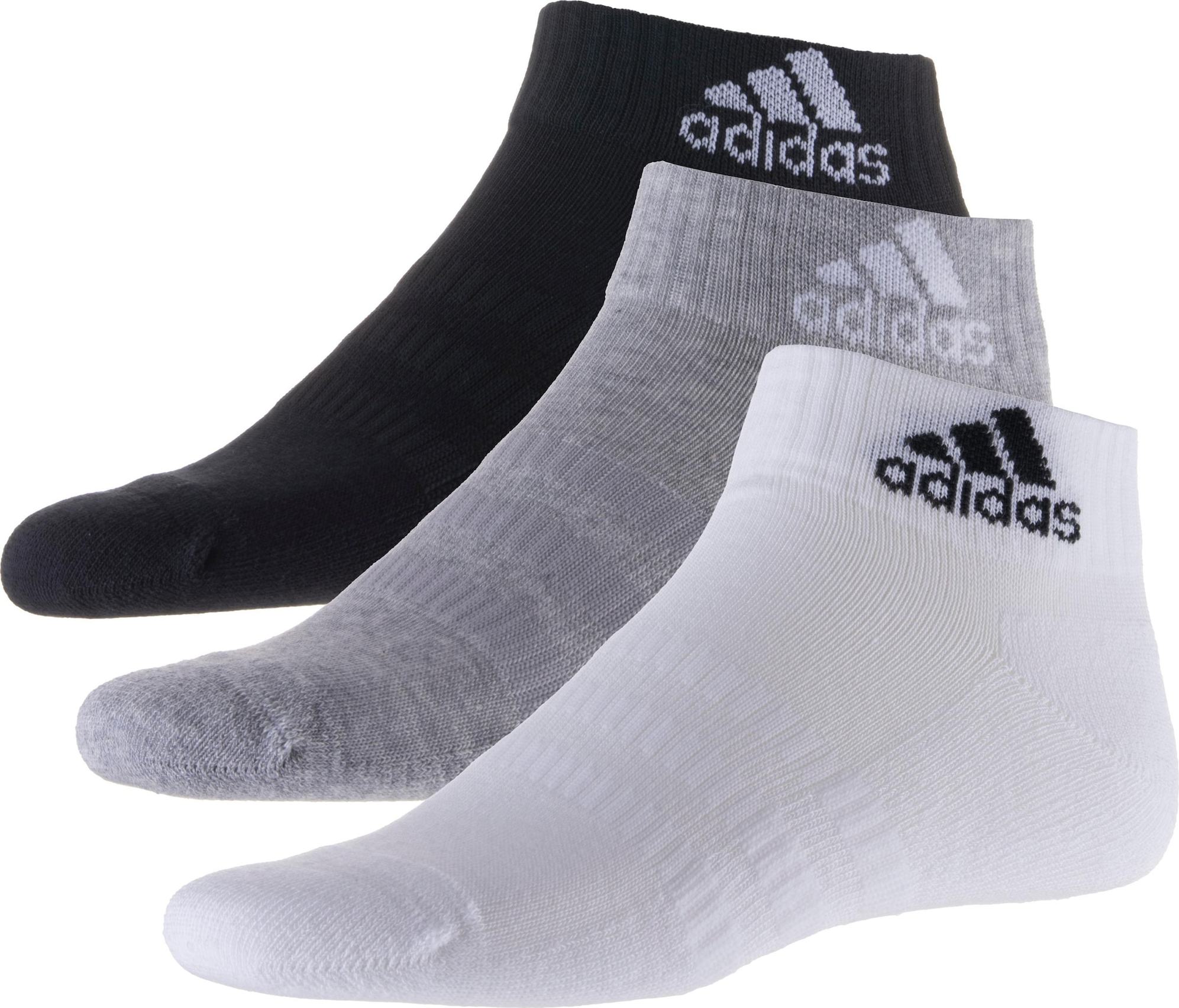 ADIDAS SPORTSWEAR Sportovní ponožky šedá / černá / bílá