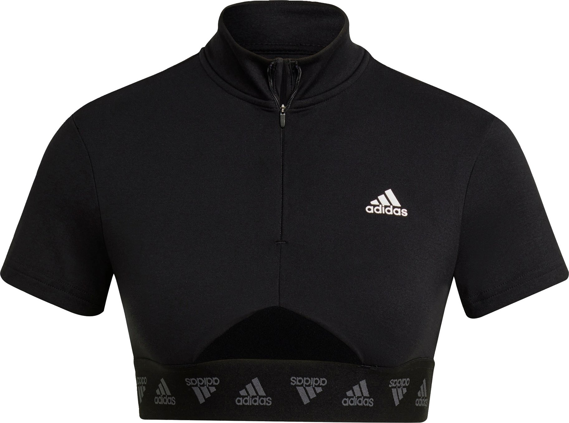 ADIDAS SPORTSWEAR Funkční tričko černá / bílá