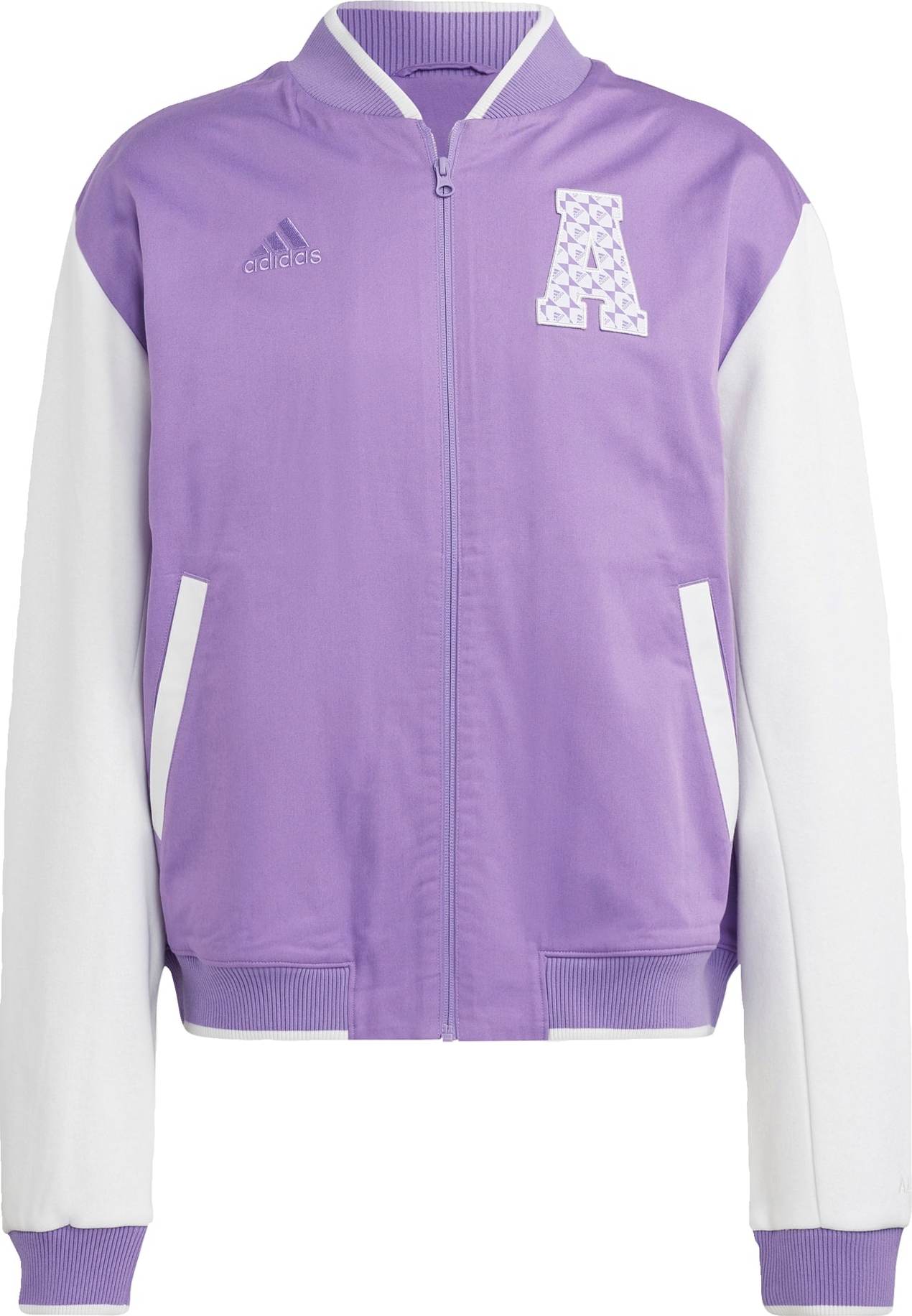 ADIDAS SPORTSWEAR Sportovní bunda 'ALL SZN Logomania' světle fialová / bílá