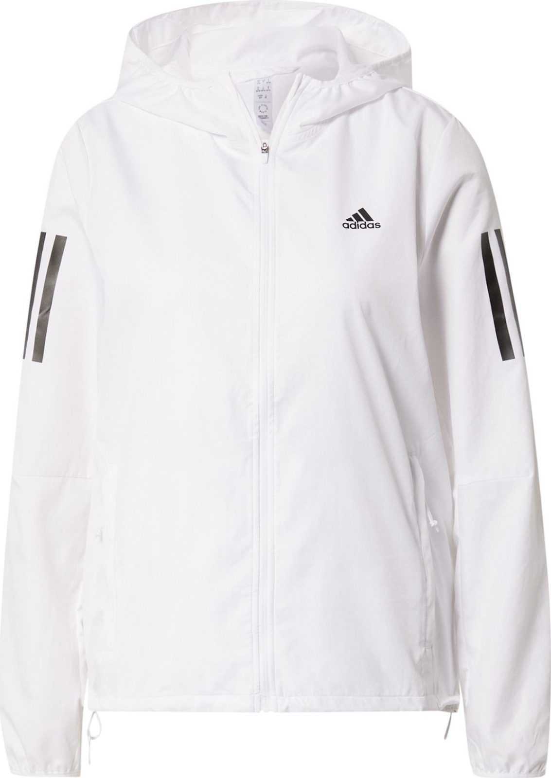 ADIDAS SPORTSWEAR Sportovní bunda černá / bílá