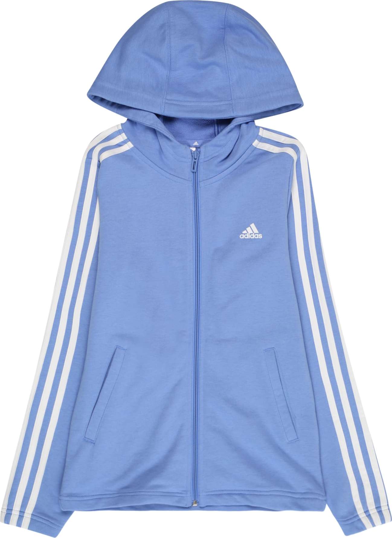 ADIDAS SPORTSWEAR Sportovní mikina nebeská modř / bílá