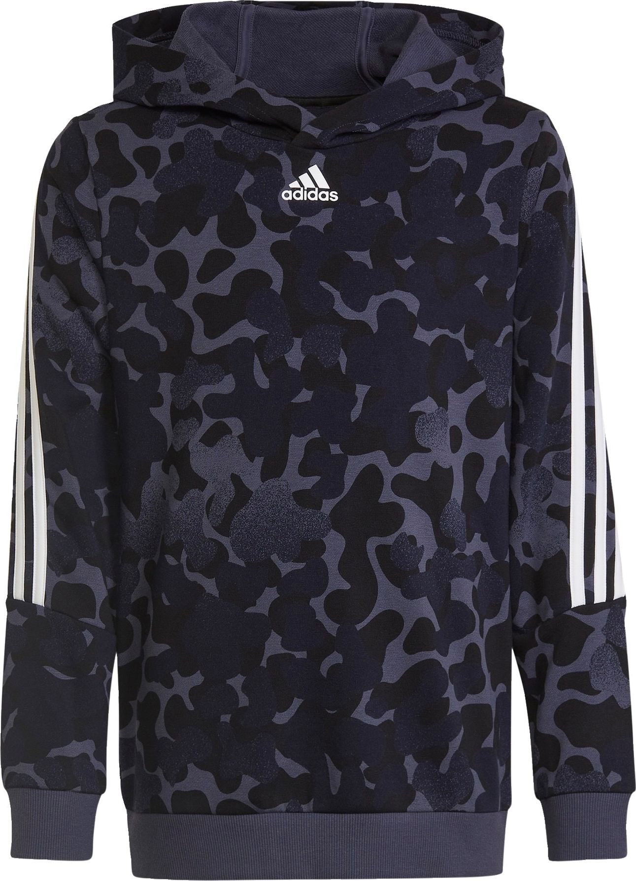 ADIDAS SPORTSWEAR Sportovní mikina šedá / černá / bílá