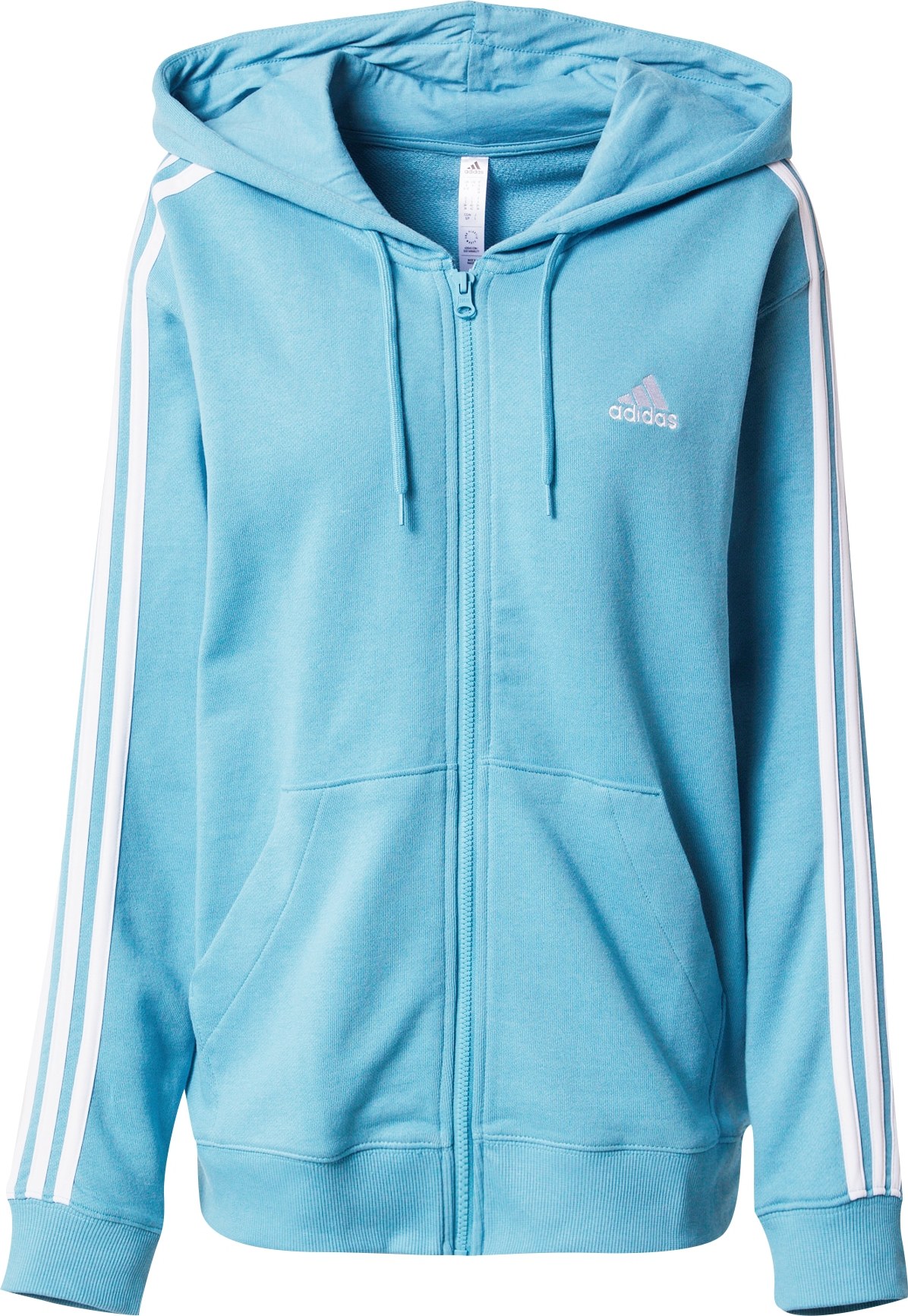 ADIDAS SPORTSWEAR Sportovní mikina světlemodrá / bílá