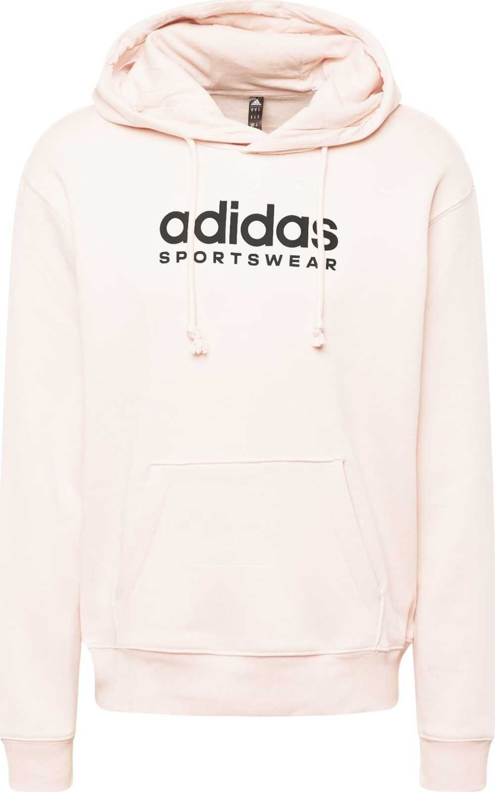 ADIDAS SPORTSWEAR Sportovní mikina tělová / černá