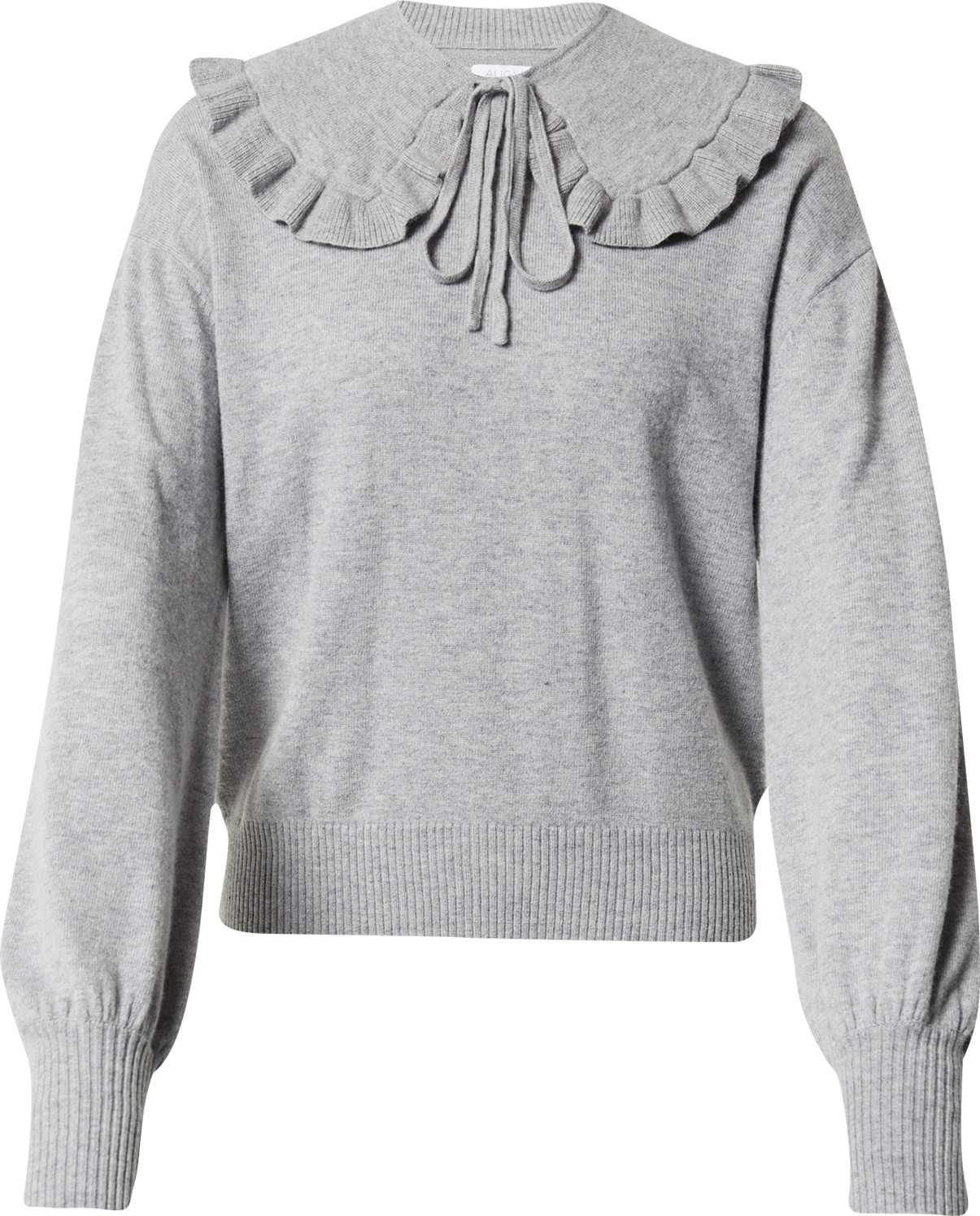 Aligne Svetr 'Eva - Detachable collar jumper' šedá