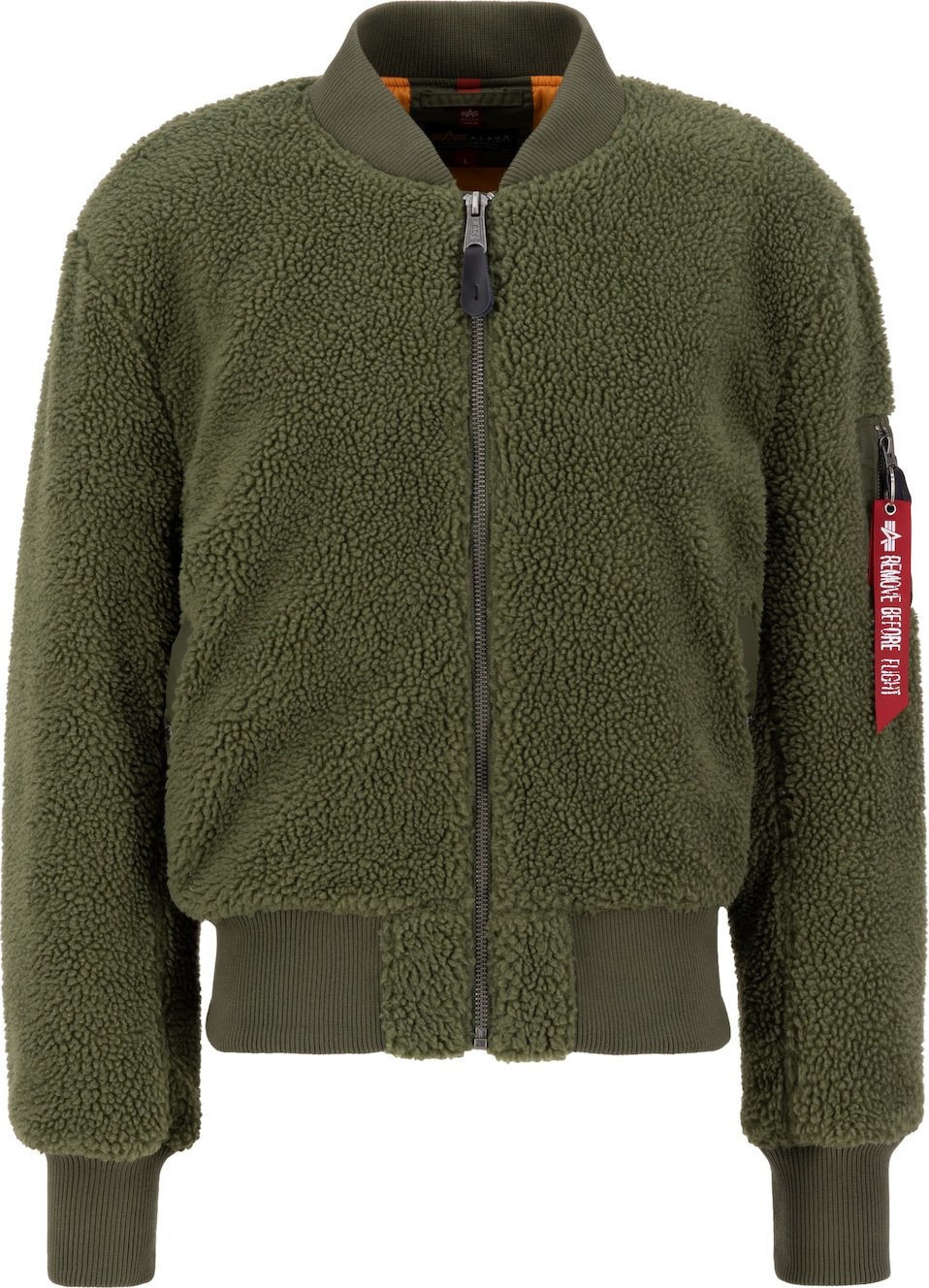 ALPHA INDUSTRIES Přechodná bunda zelená / krvavě červená