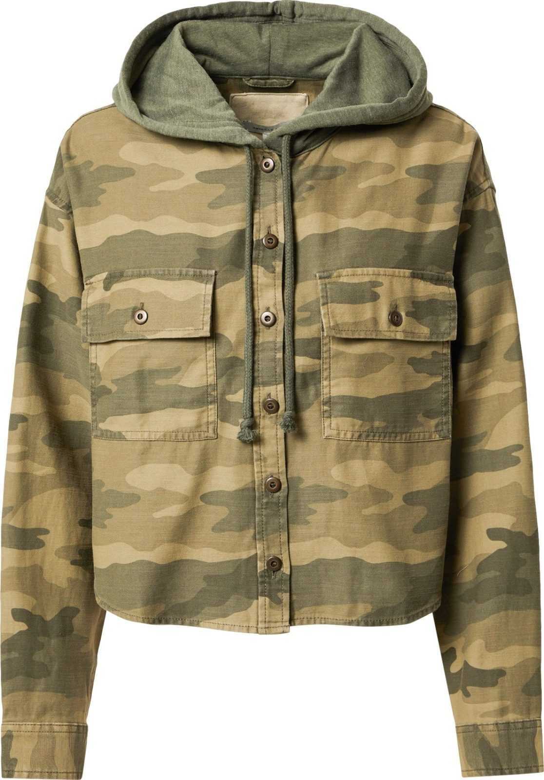 American Eagle Přechodná bunda khaki / olivová