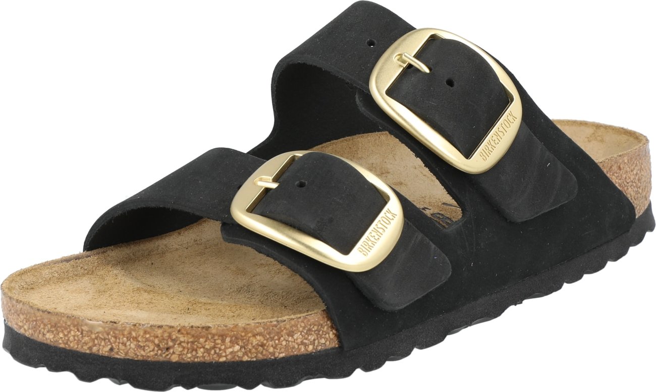 BIRKENSTOCK Pantofle zlatá / černá