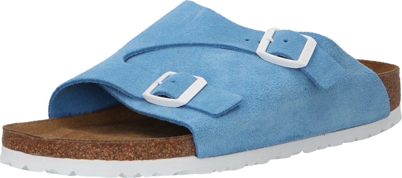 BIRKENSTOCK Pantofle 'Zürich' modrá / bílá