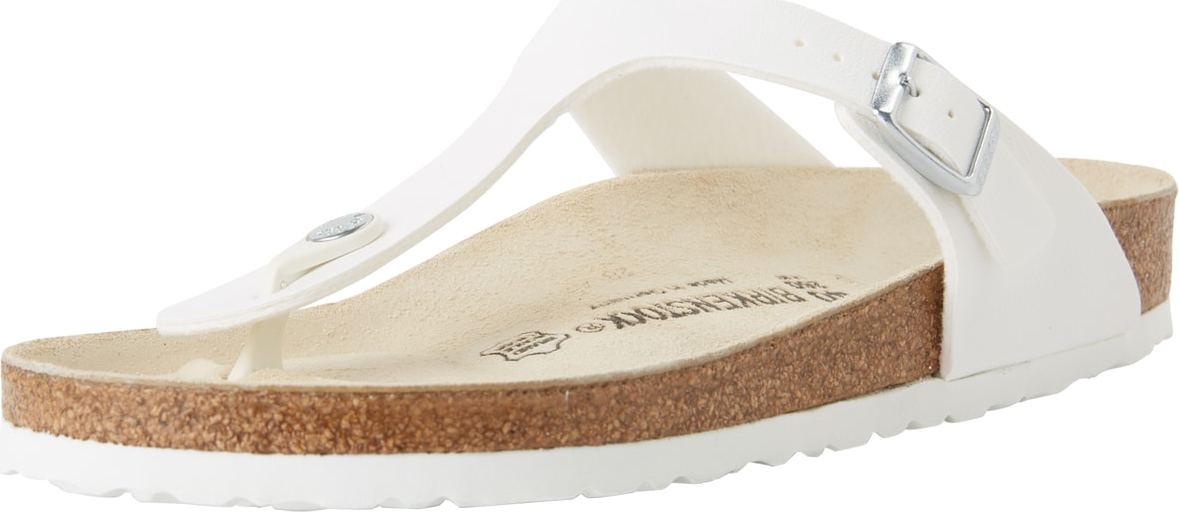 BIRKENSTOCK Pantofle 'Gizeh' bílá