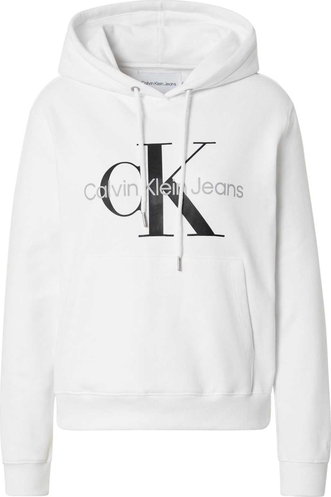 Calvin Klein Jeans Mikina šedá / černá / bílá