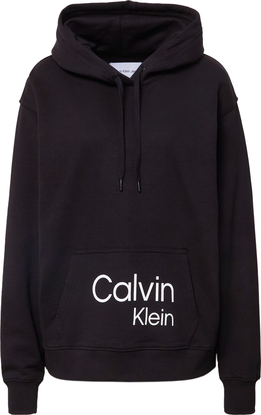 Calvin Klein Jeans Mikina černá / bílá