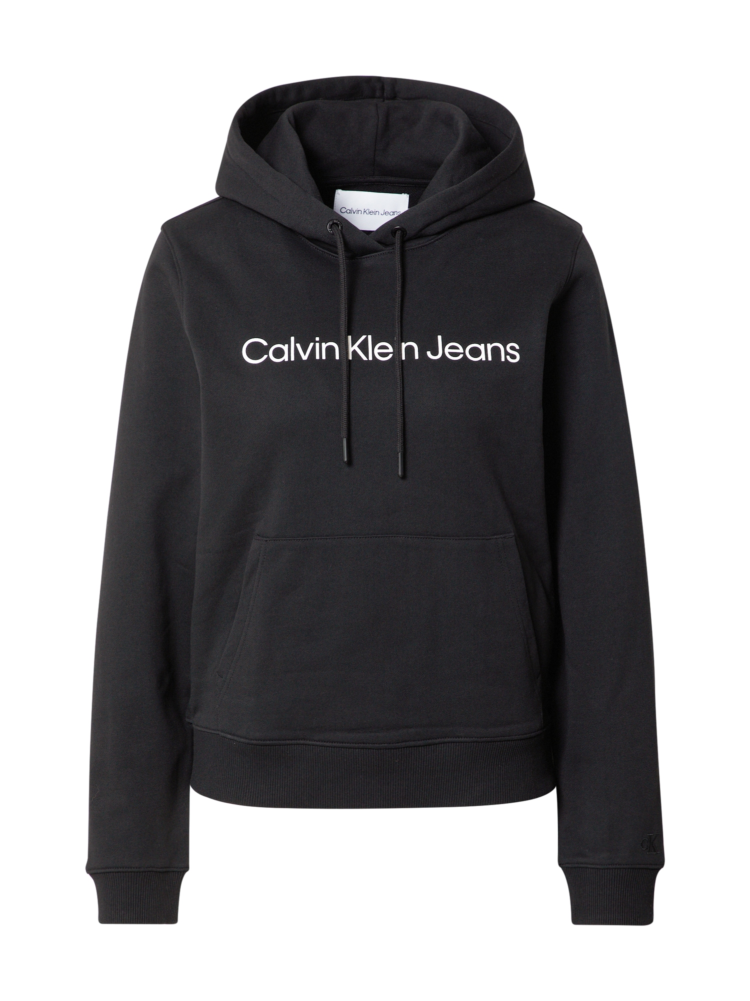 Calvin Klein Jeans Mikina černá / bílá