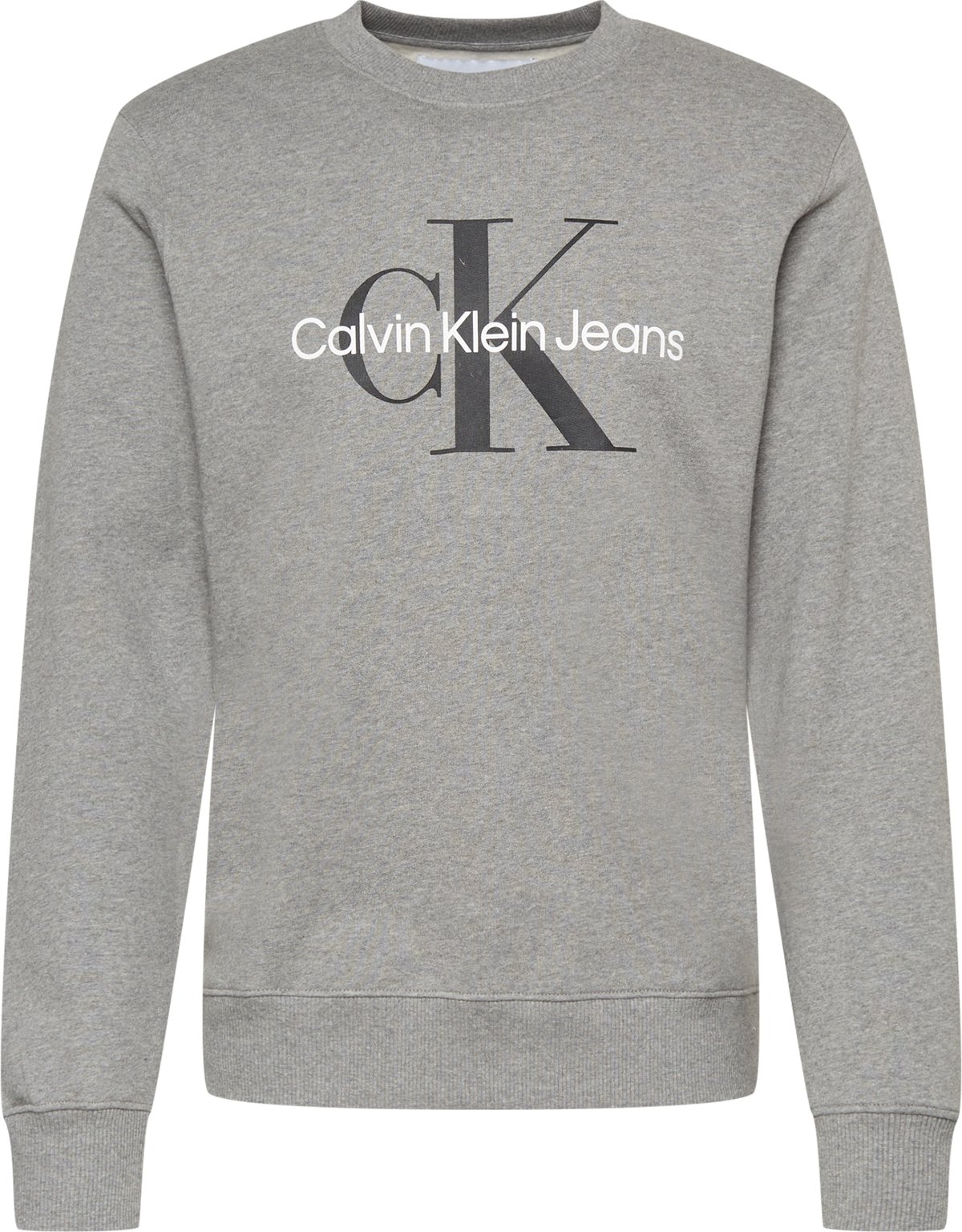 Calvin Klein Jeans Mikina šedá / černá / bílá