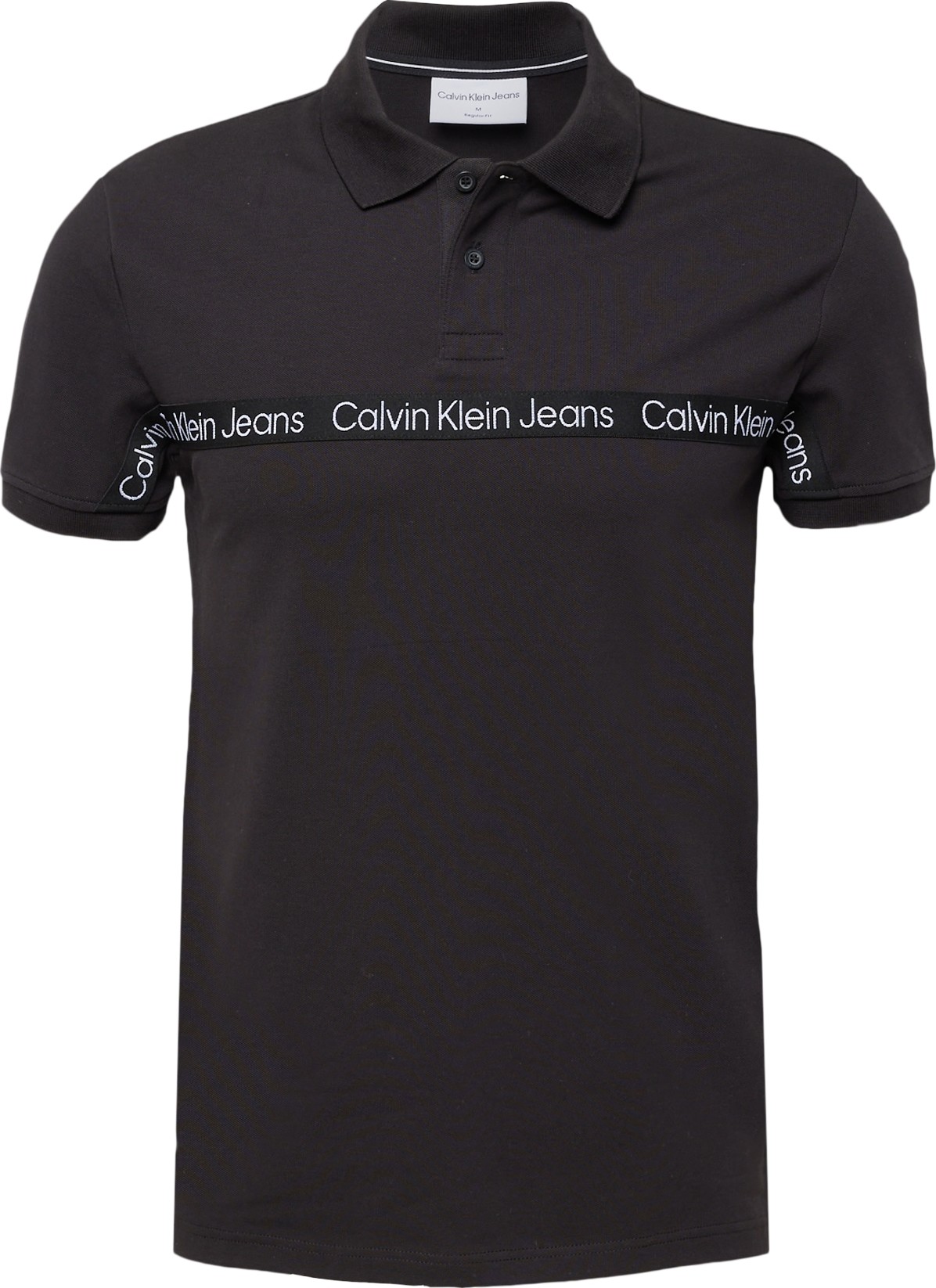 Calvin Klein Jeans Tričko černá / bílá