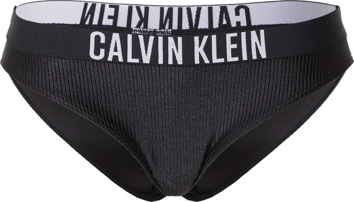 Calvin Klein Swimwear Spodní díl plavek černá / offwhite