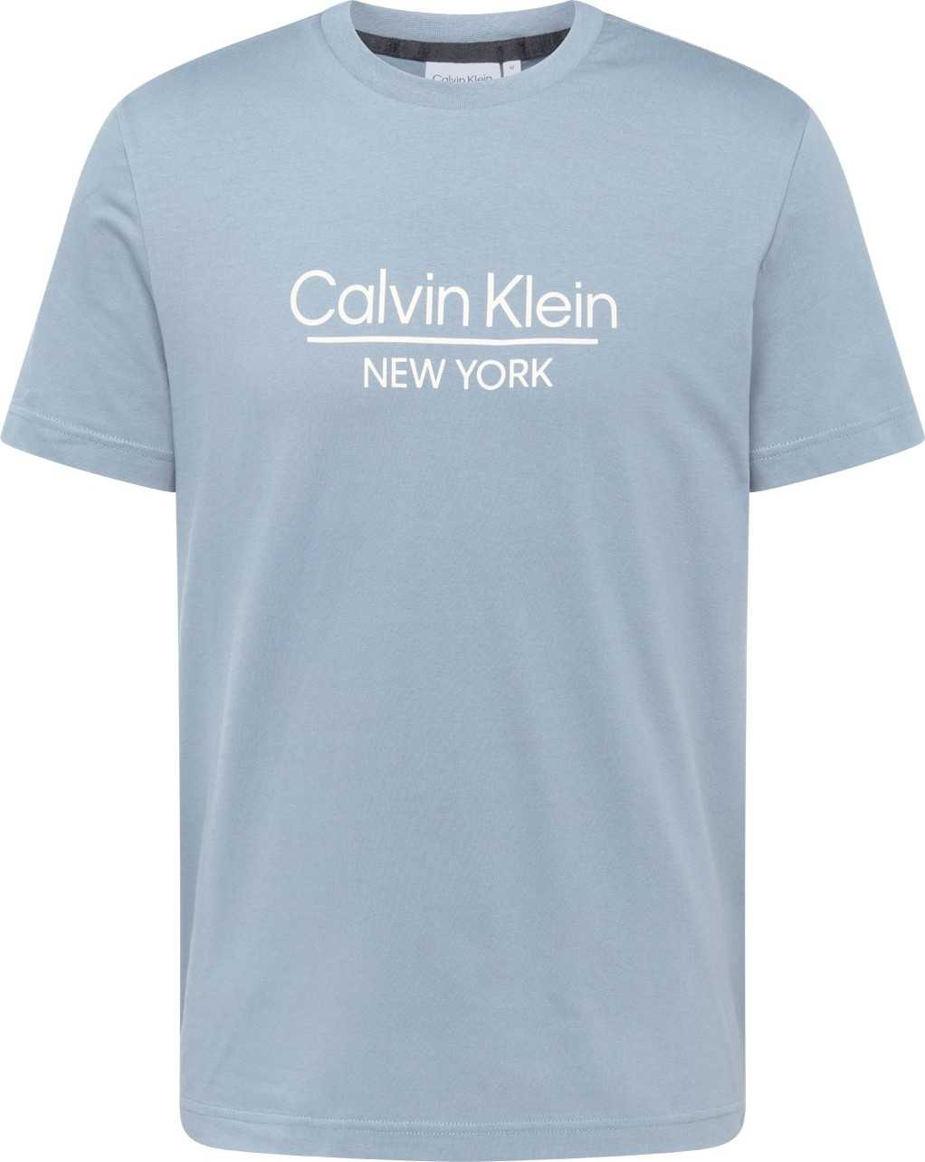 Calvin Klein Tričko chladná modrá / bílá