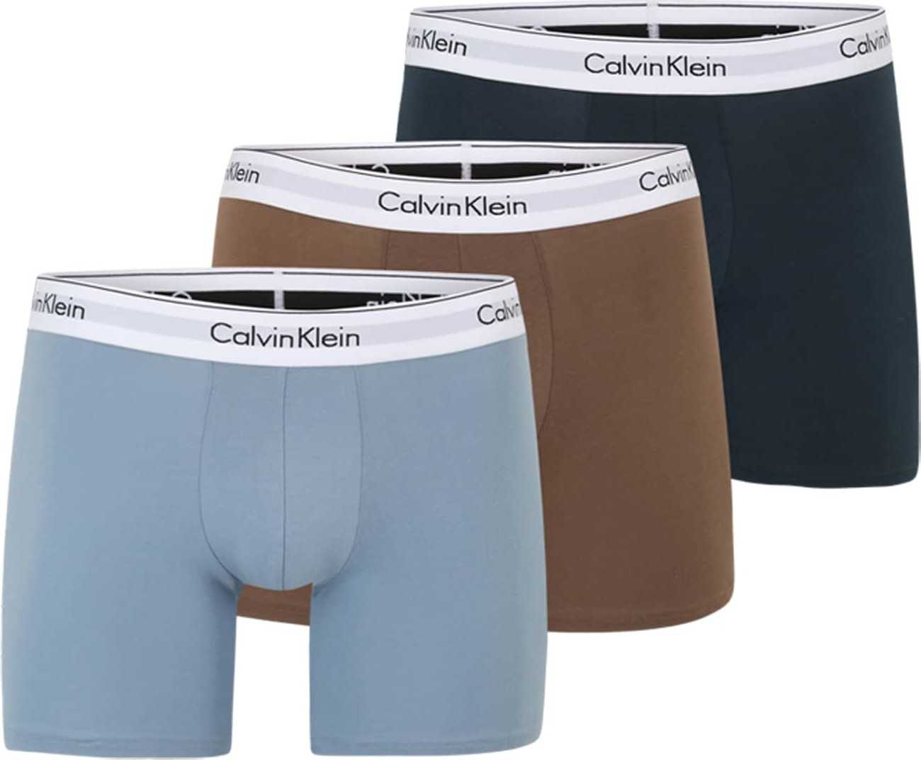 Calvin Klein Underwear Boxerky noční modrá / světlemodrá / karamelová / bílá