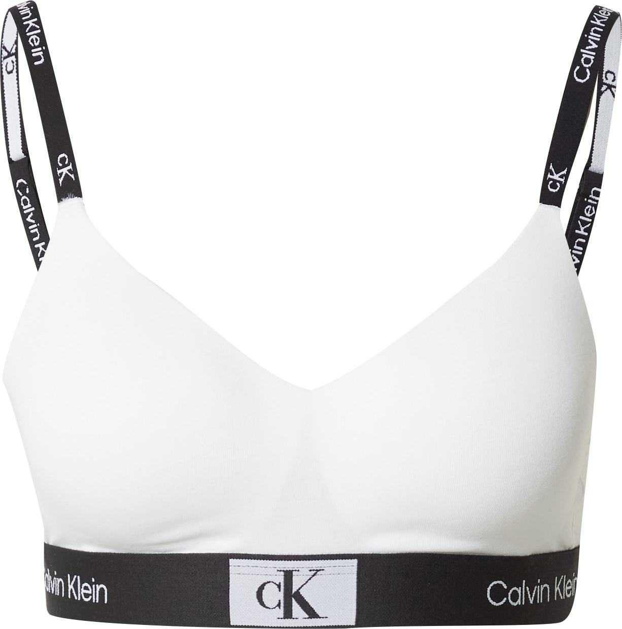 Calvin Klein Underwear Podprsenka černá / bílá