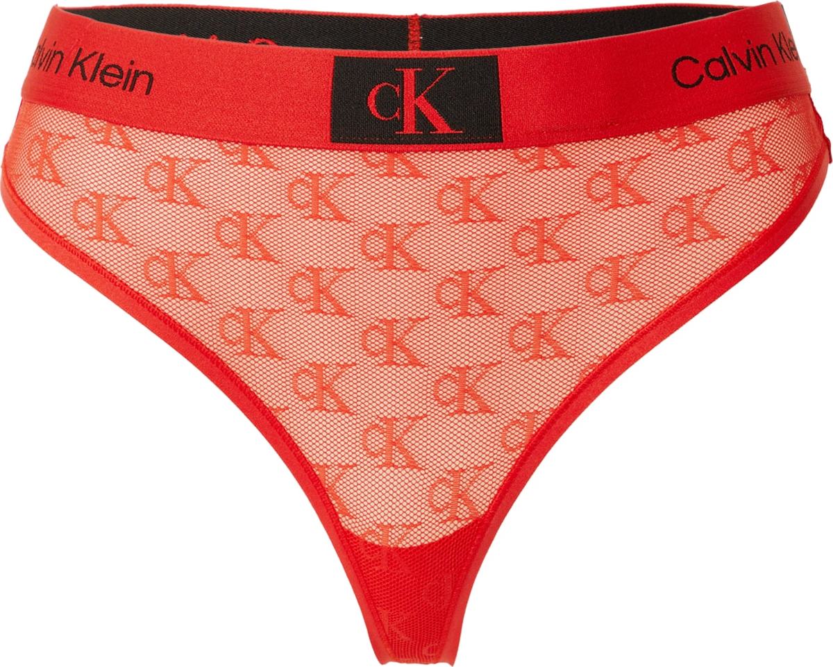 Calvin Klein Underwear Tanga červená / černá