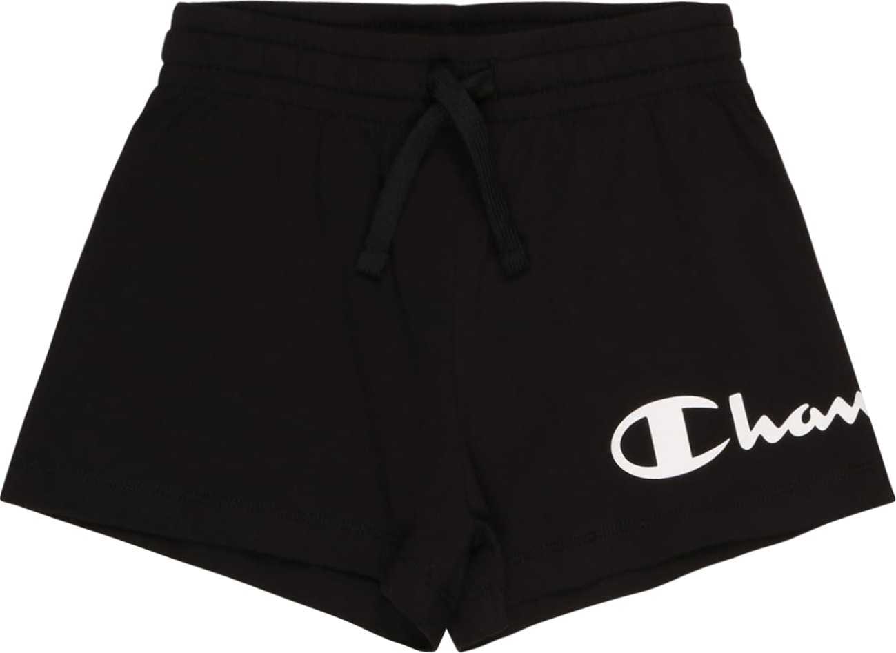 Champion Authentic Athletic Apparel Kalhoty černá / bílá