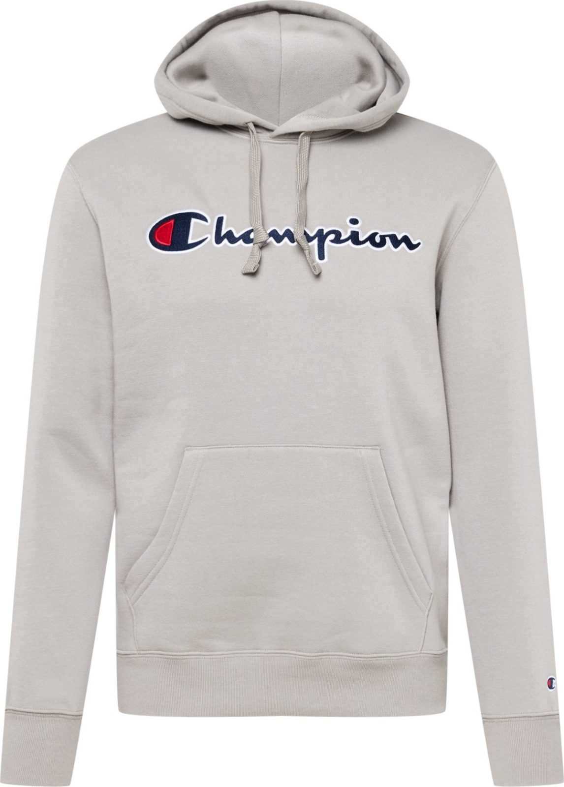 Champion Authentic Athletic Apparel Mikina tmavě modrá / světle šedá / červená / bílá