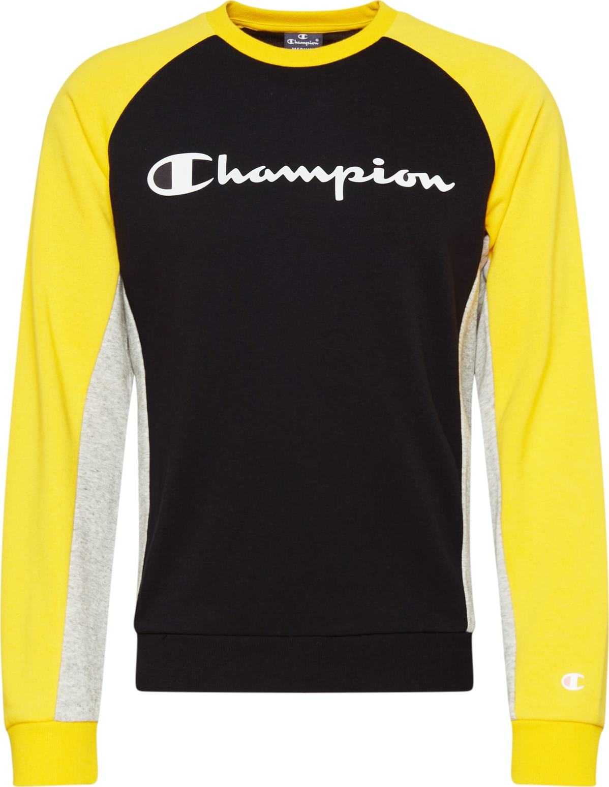 Champion Authentic Athletic Apparel Mikina žlutá / černá / bílá