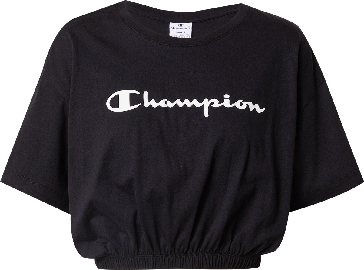 Champion Authentic Athletic Apparel Tričko černá / bílá