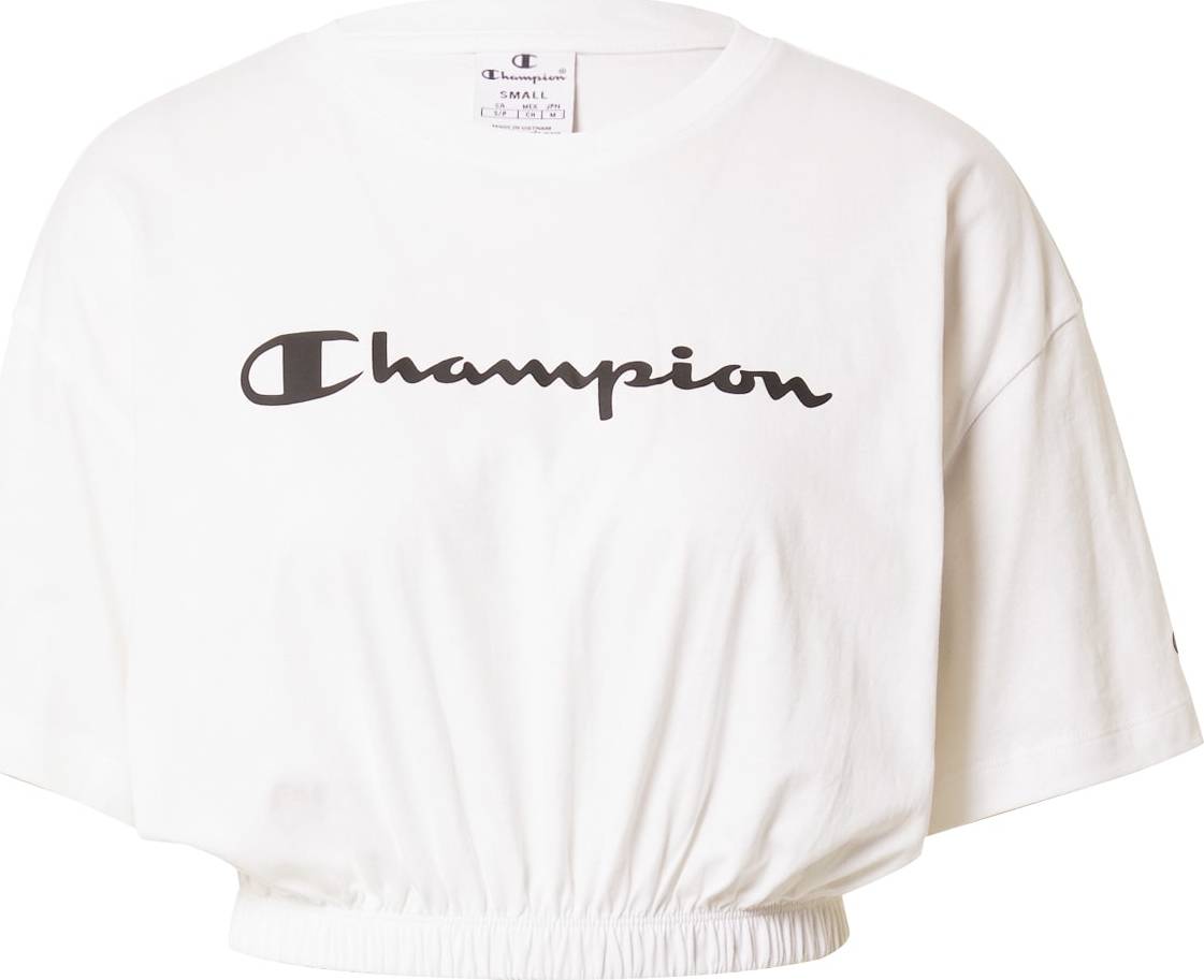 Champion Authentic Athletic Apparel Tričko černá / bílá