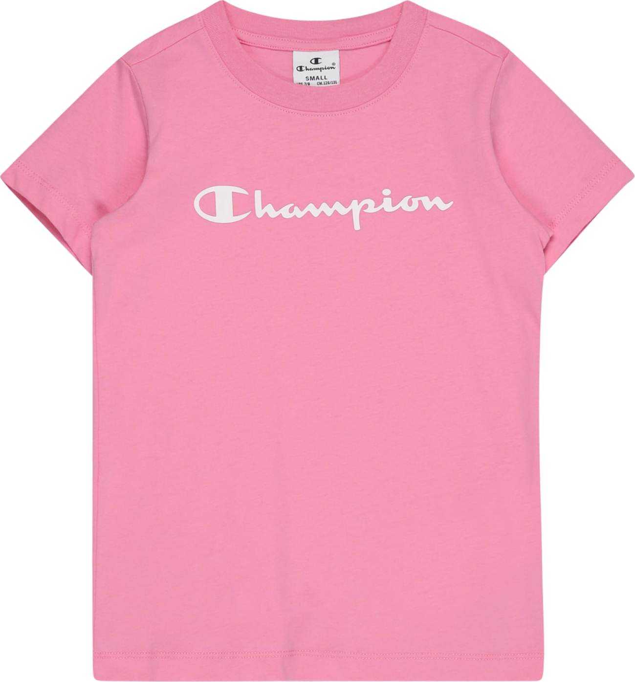 Champion Authentic Athletic Apparel Tričko pink / bílá