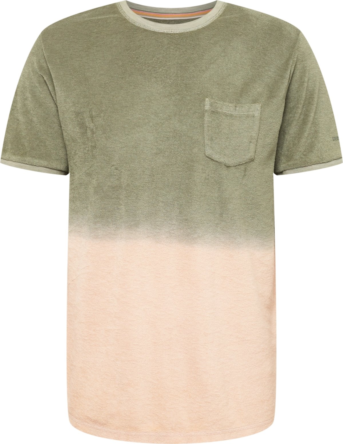 COLOURS & SONS Tričko khaki / broskvová