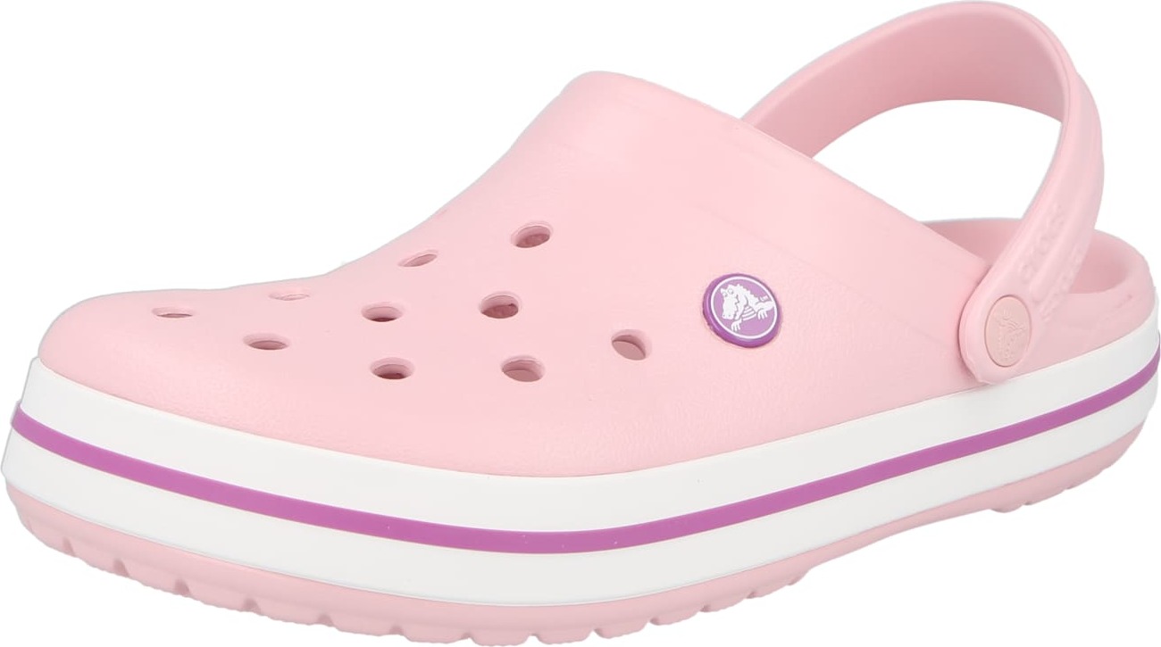 Crocs Pantofle 'Crocband' pitaya / světle růžová / bílá