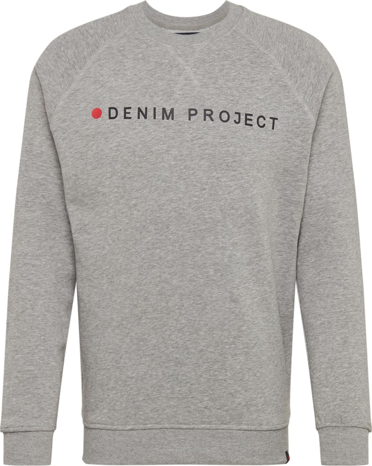 Denim Project Mikina šedý melír