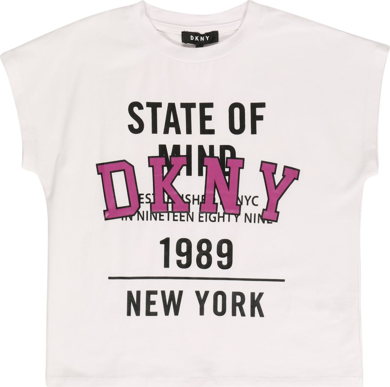 DKNY Tričko fialová / černá / bílá